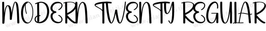 MODERN TWENTY REGULAR字体转换